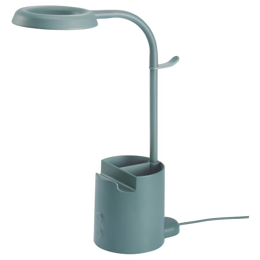 Рабочая лампа Ikea Brunbage Led Dimmable Storage Space, бирюзовый
