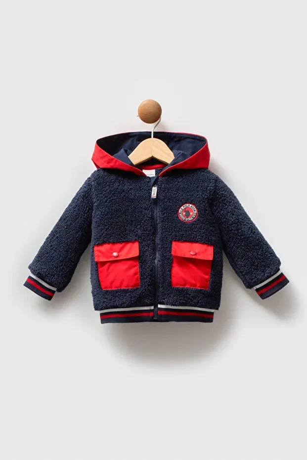 Детское пальто для девочек с капюшоном U.S. Polo Assn., Navy Blue