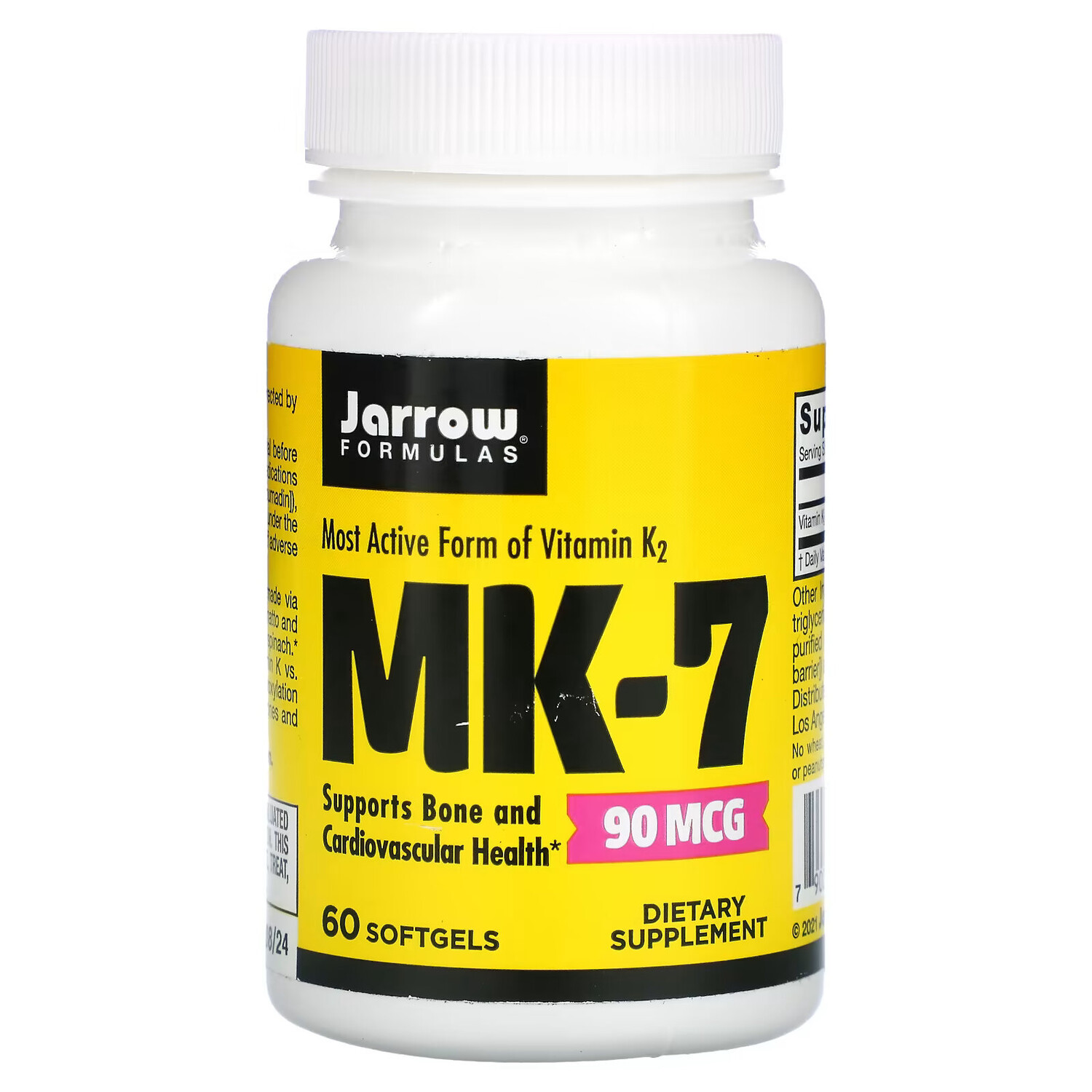 

Jarrow Formulas, MK-7, 90 мкг, 60 капсул