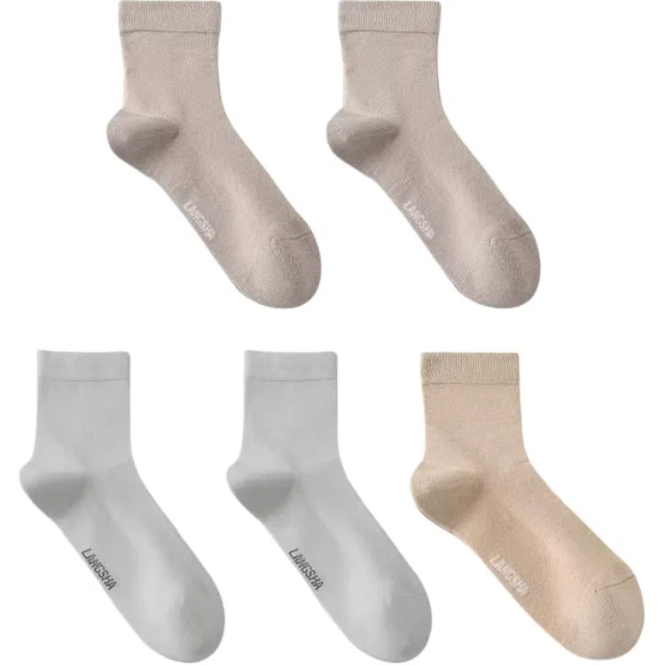 Детские носки-гольфы набор 5 пар Lanza, Black 2+Light Gray 2+Light Coffee