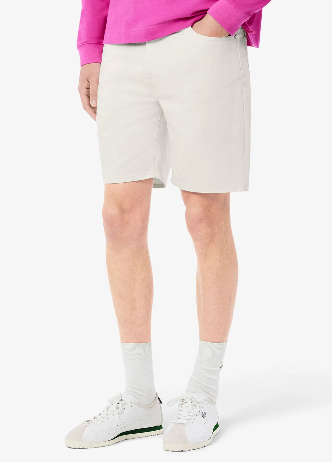 Бермуды Lacoste, белый — фото 4