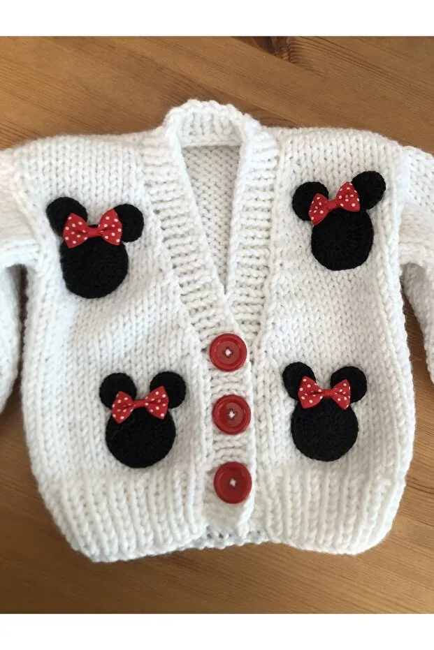 Детский кардиган для девочек с принтом Minnie cardigan Generic Brands, White — фото 2
