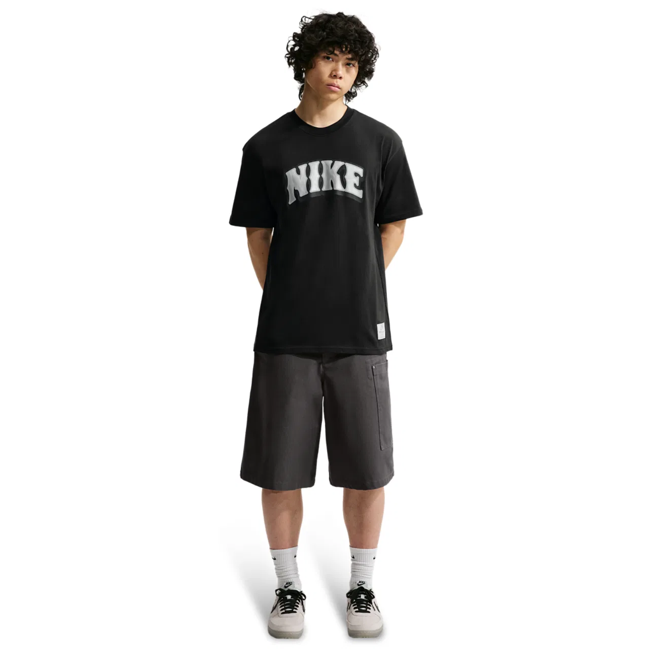 Мужская футболка свободного кроя с вышивкой Nike NSW Loose Basketball Dunk Tee Nike, Black — фото 3