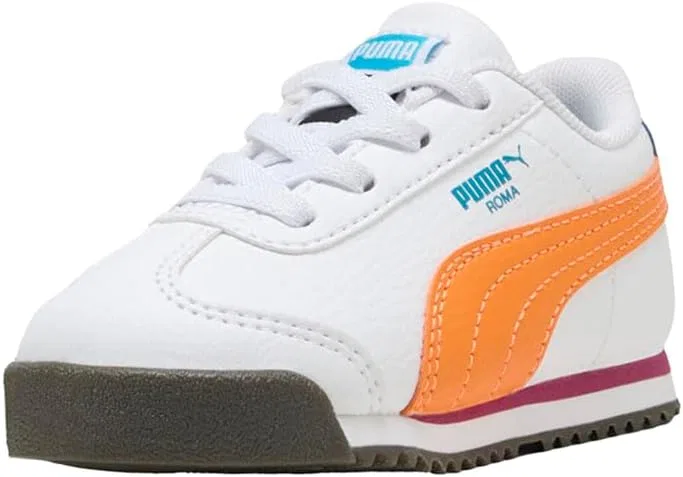 Детские кроссовки для мальчиков с шнуровкой Roma 24 PUMA, White — фото 2