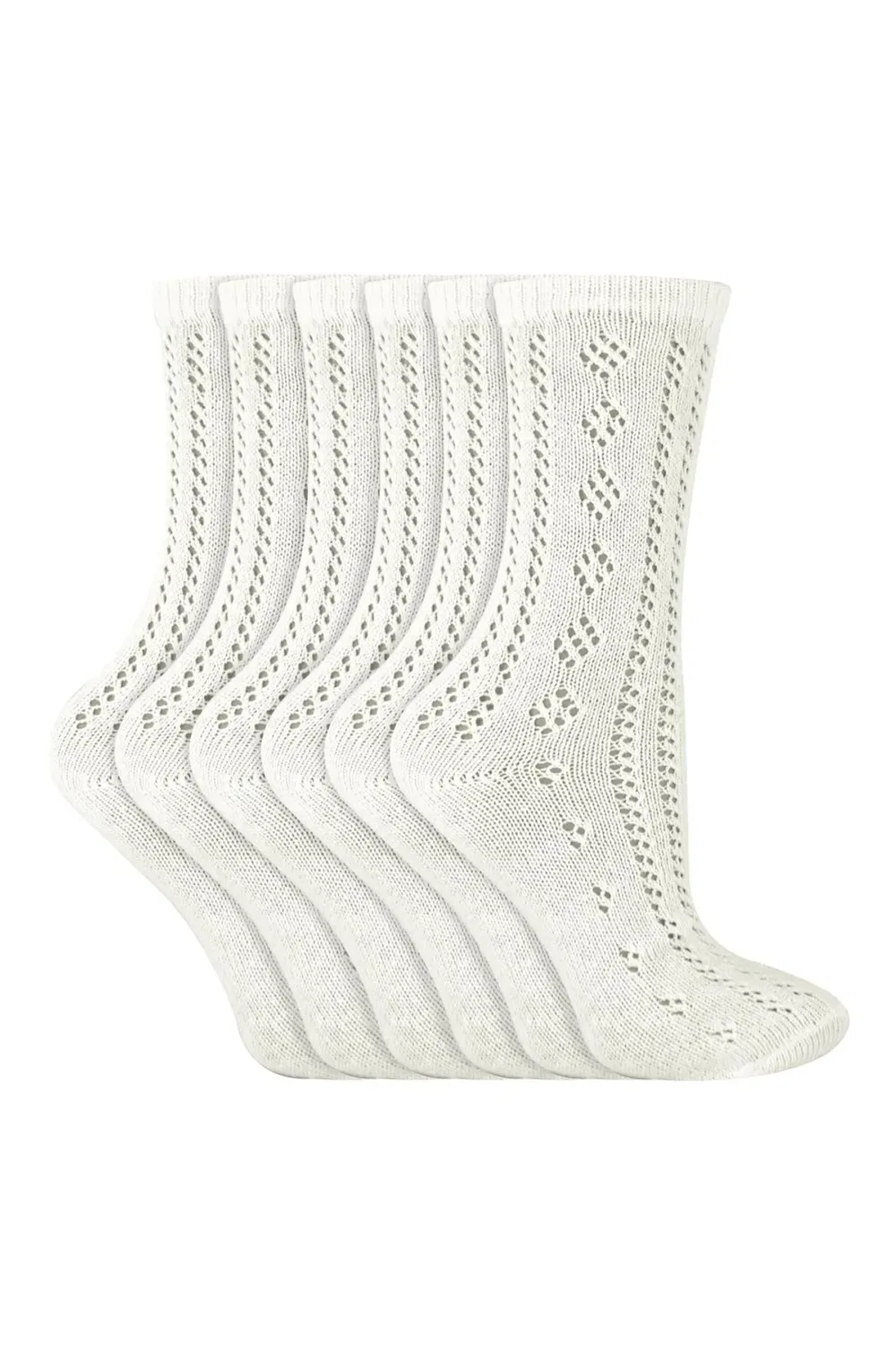 Детские носки до колена из хлопка 6 пар Sock Snob, White