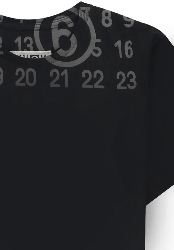 Футболка с принтом Print T-shirt Mm6 Maison Margiela, черный — фото 3