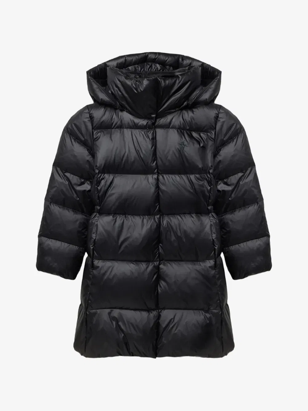 Куртка с капюшоном и стеганым рисунком POLO RALPH LAUREN KIDS, черный