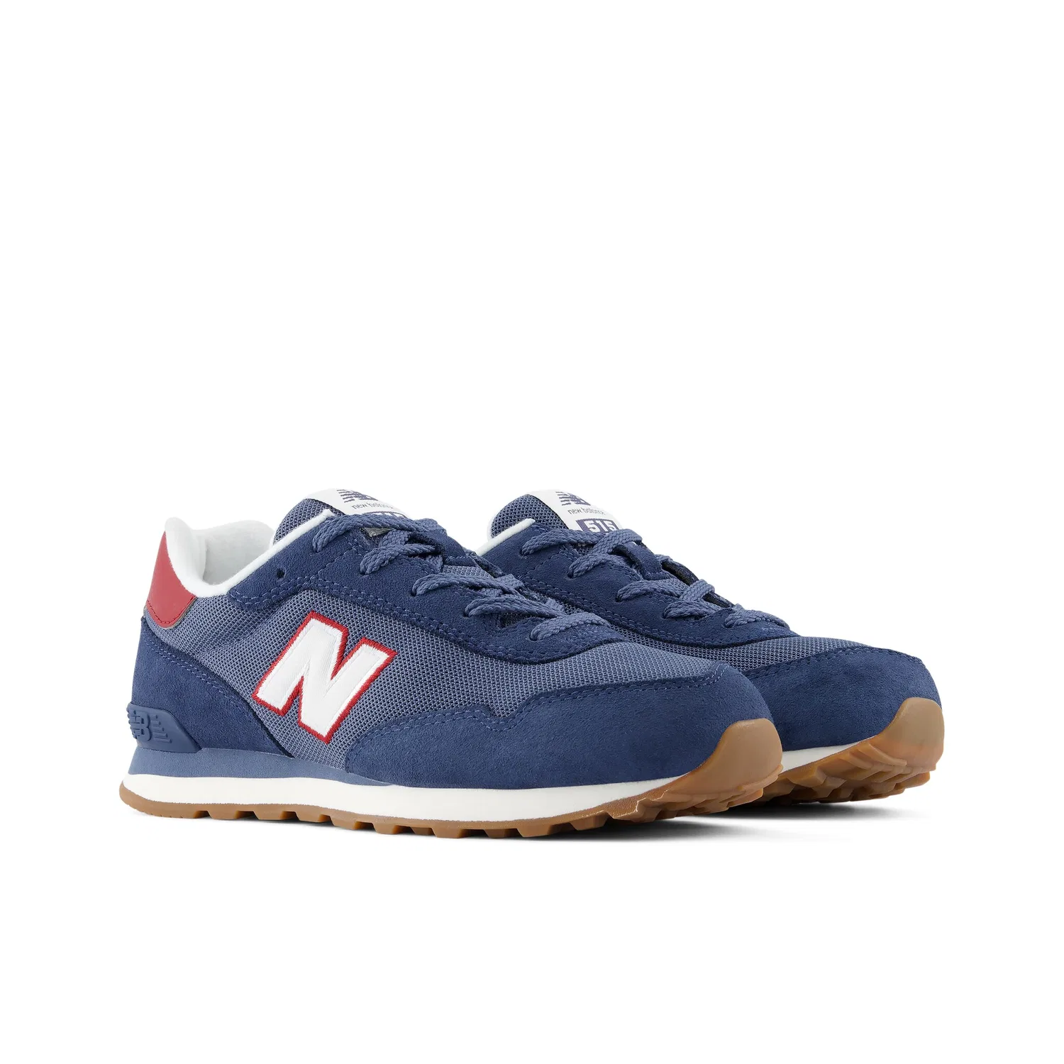 Детские кроссовки на шнуровке 515 New Balance, Navy/Red