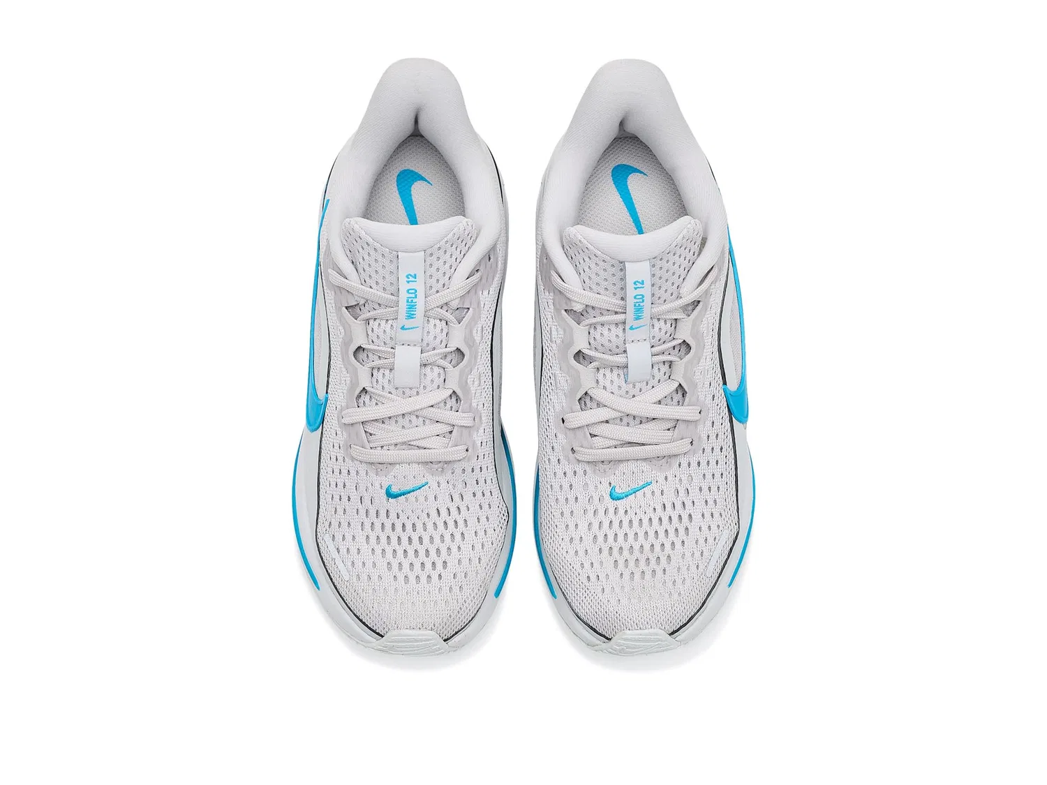 Кроссовки Winflo 12 (для маленьких и больших детей) Nike Kids, Vast Grey/Light Current Blue/Off White/Anthracite — фото 3