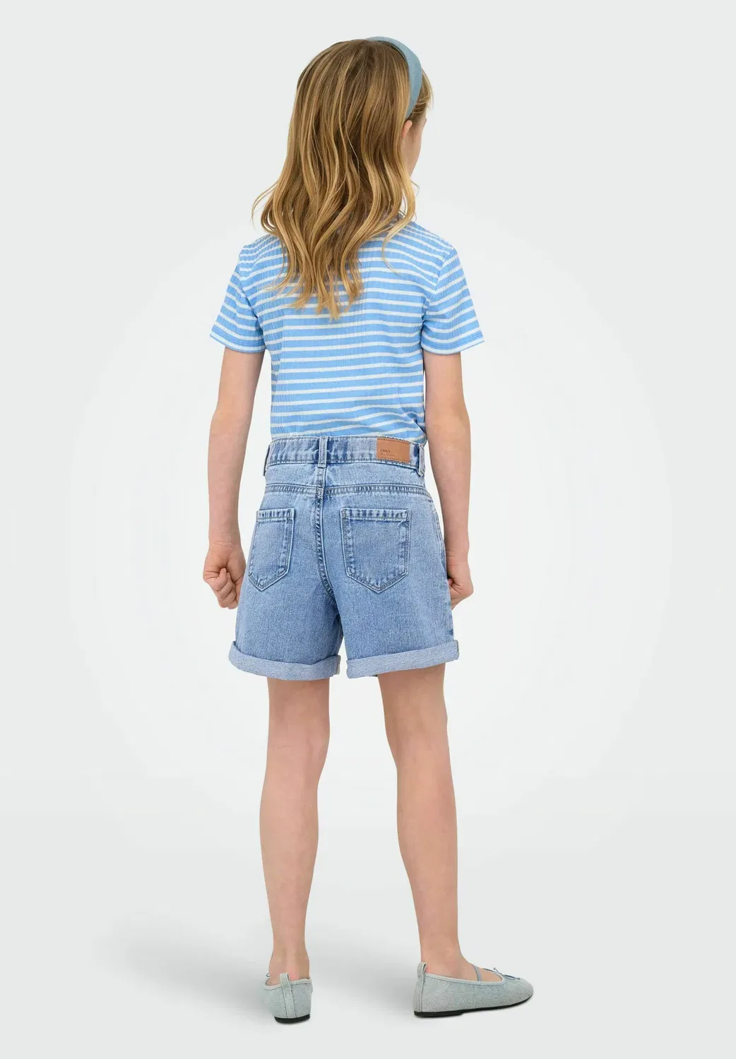 Джинсовые шорты Only Girls, Light Blue Denim — фото 3