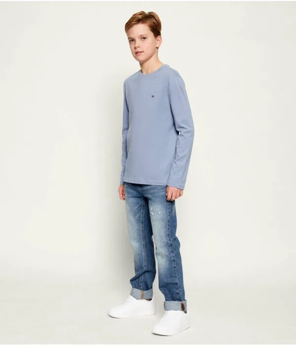 Детский лонгслив с длинным рукавом комплект 2 шт Tommy Hilfiger, синий — фото 2