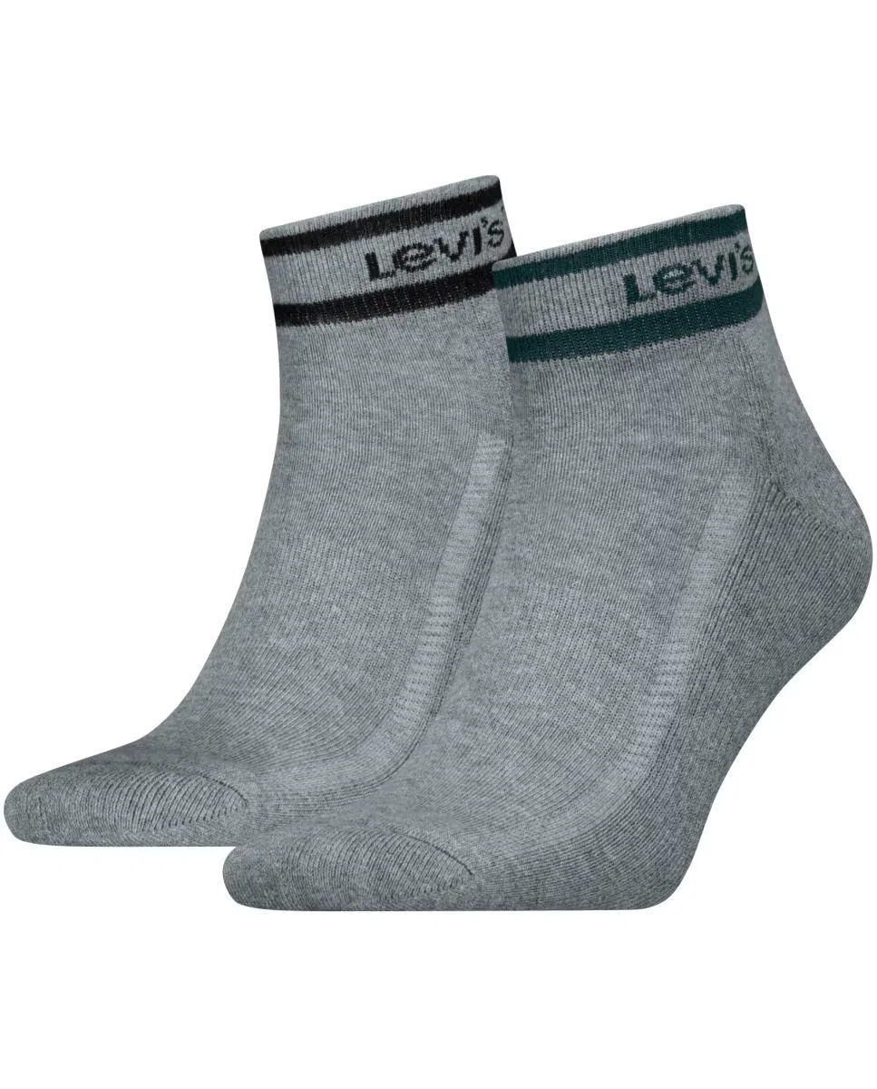 Мужские носки короткий, комплект из 2 шт., Caña , Levi's, темно-зеленый — фото 2