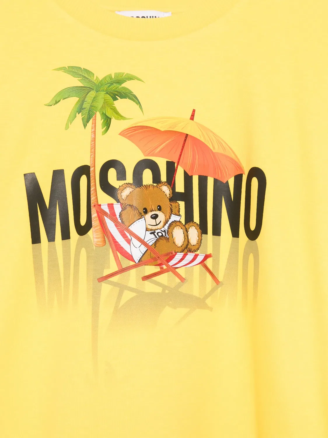 Платье из 100% хлопка для девочек Moschino, желтый — фото 2