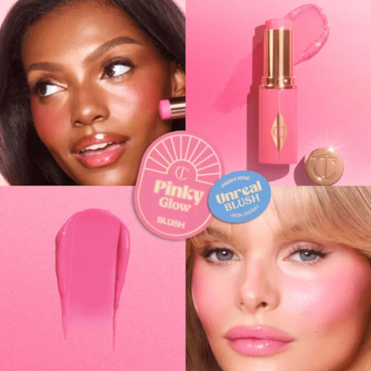 Румяна-стик с эффектом сияния Unreal Blush Healthy Glow Stick Charlotte Tilbury, Pinky Glow — фото 2