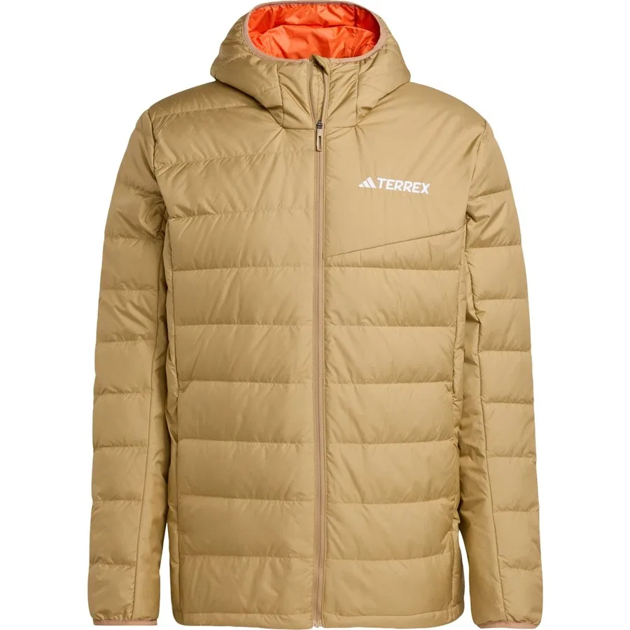 Утепленный пуховик с капюшоном Terrex Multi Light Down ClimaWarm adidas, Синий — фото 3