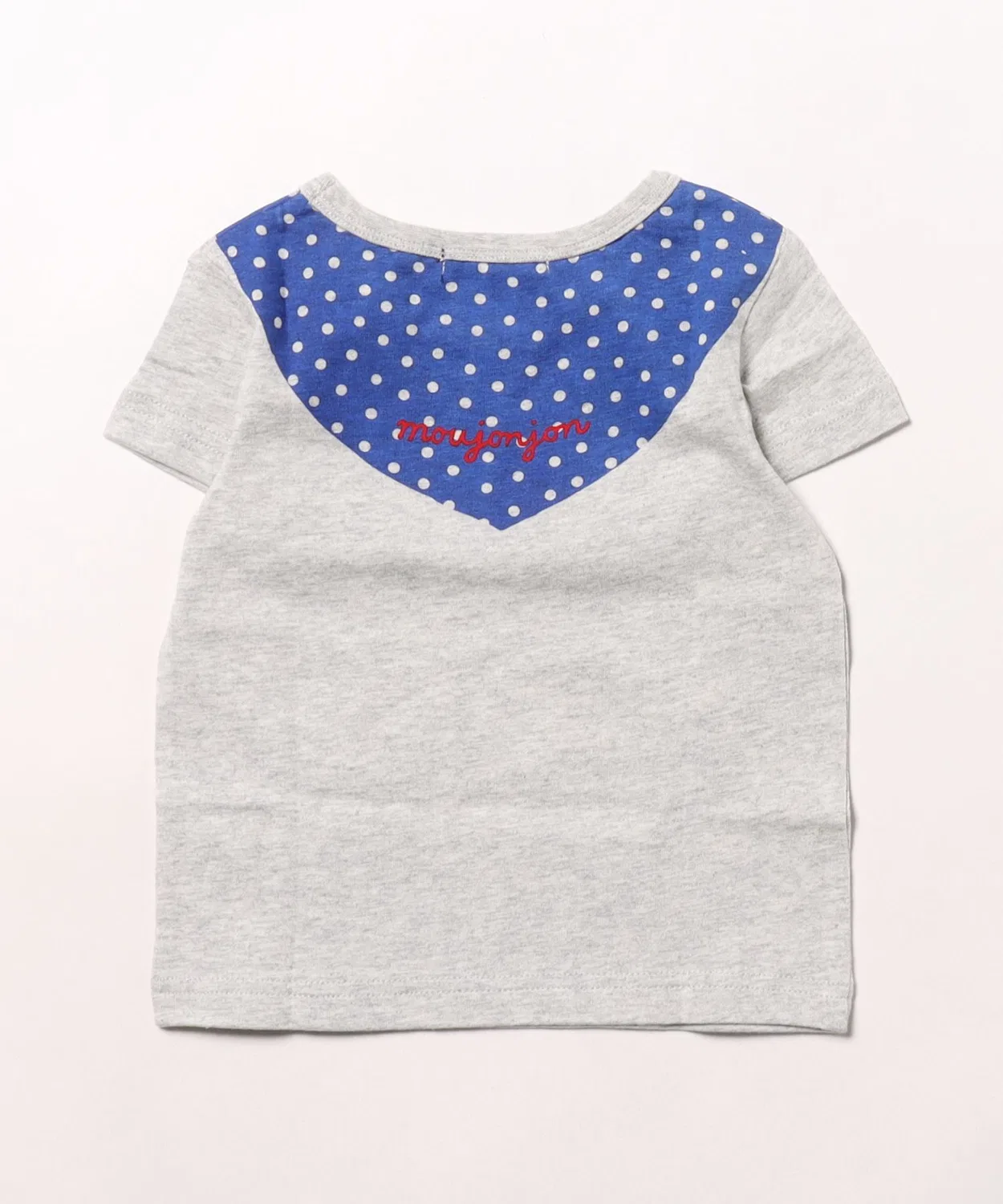 Детская футболка с принтом Scarf Print Tシャツ moujonjon, Серый — фото 3
