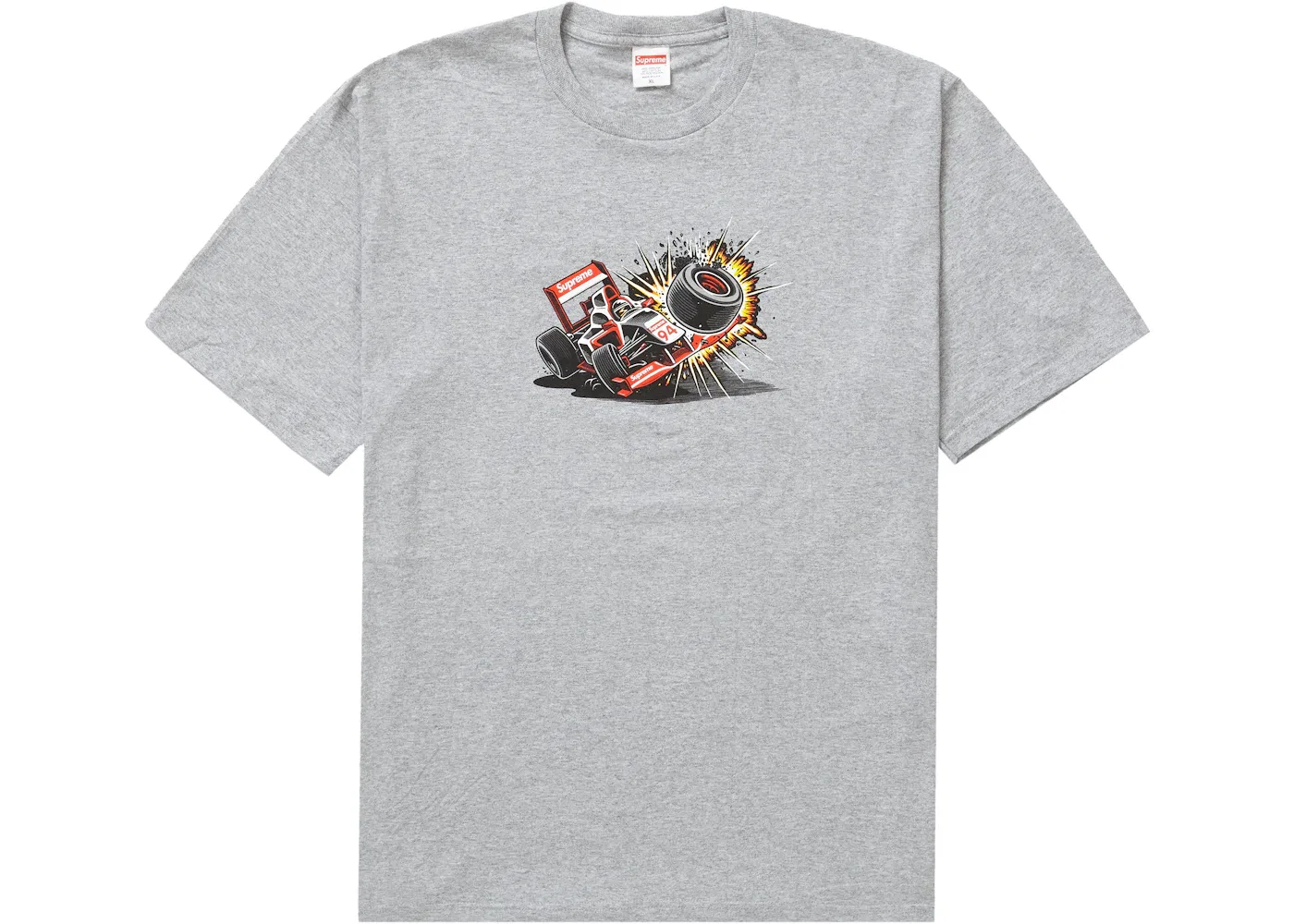 Мужская футболка с принтом Supreme Tee (FW21), Heather Grey