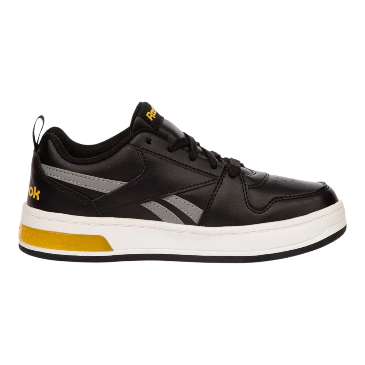 Детские кроссовки для мальчиков с синтетическим верхом Reebok Royal Prime Step N' Flash Reebok, Black Grey3 Yellow — фото 2