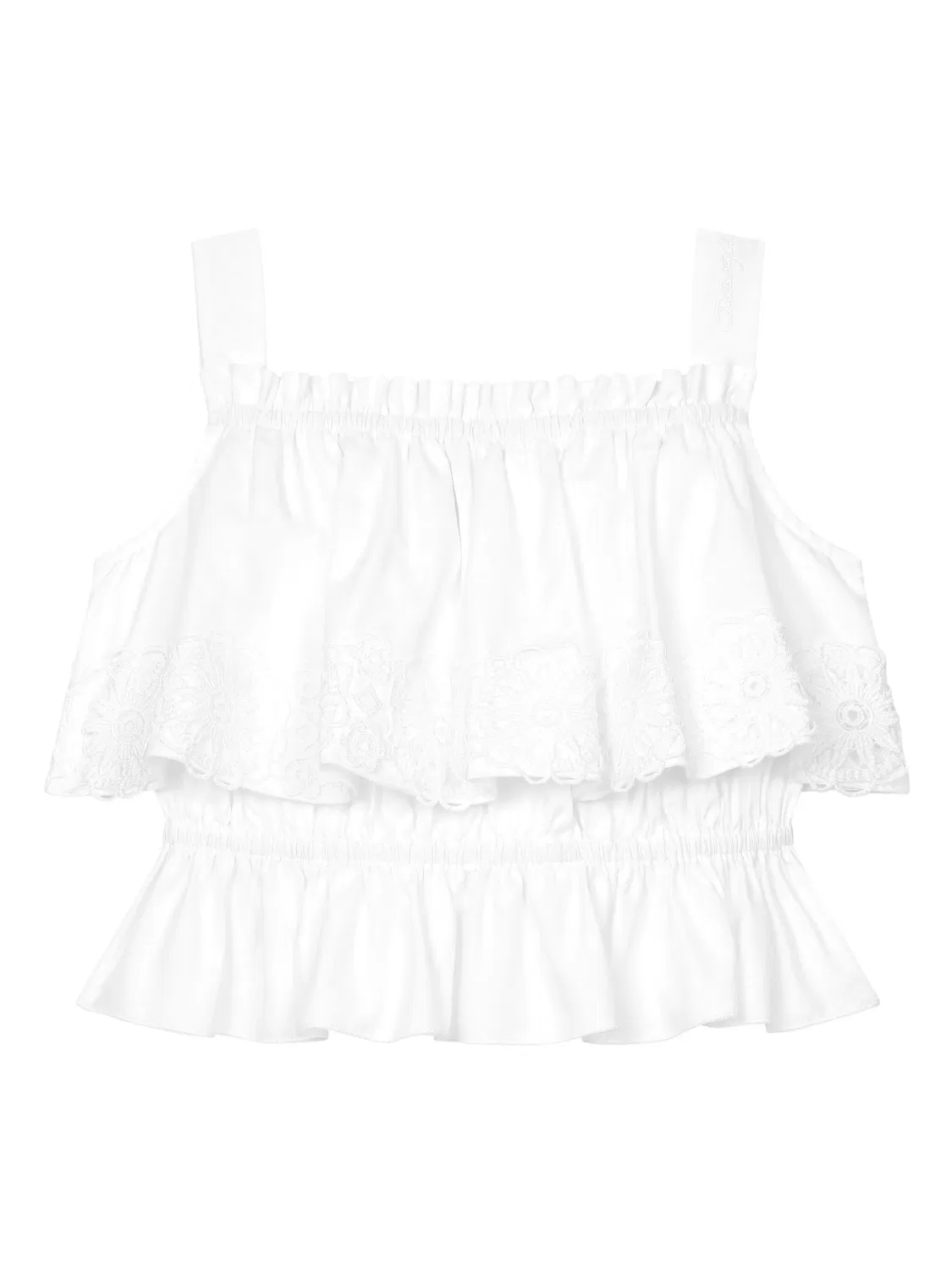 Блузка без рукавов Dolce & Gabbana Kids, белый