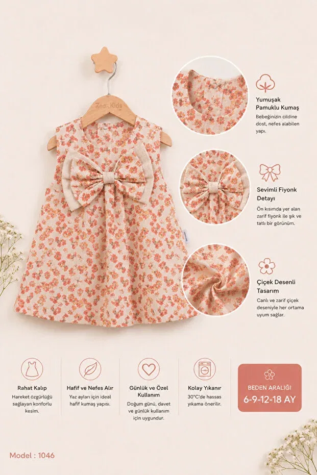 Детский комплект для девочек с принтом Luvvera, Orange — фото 2