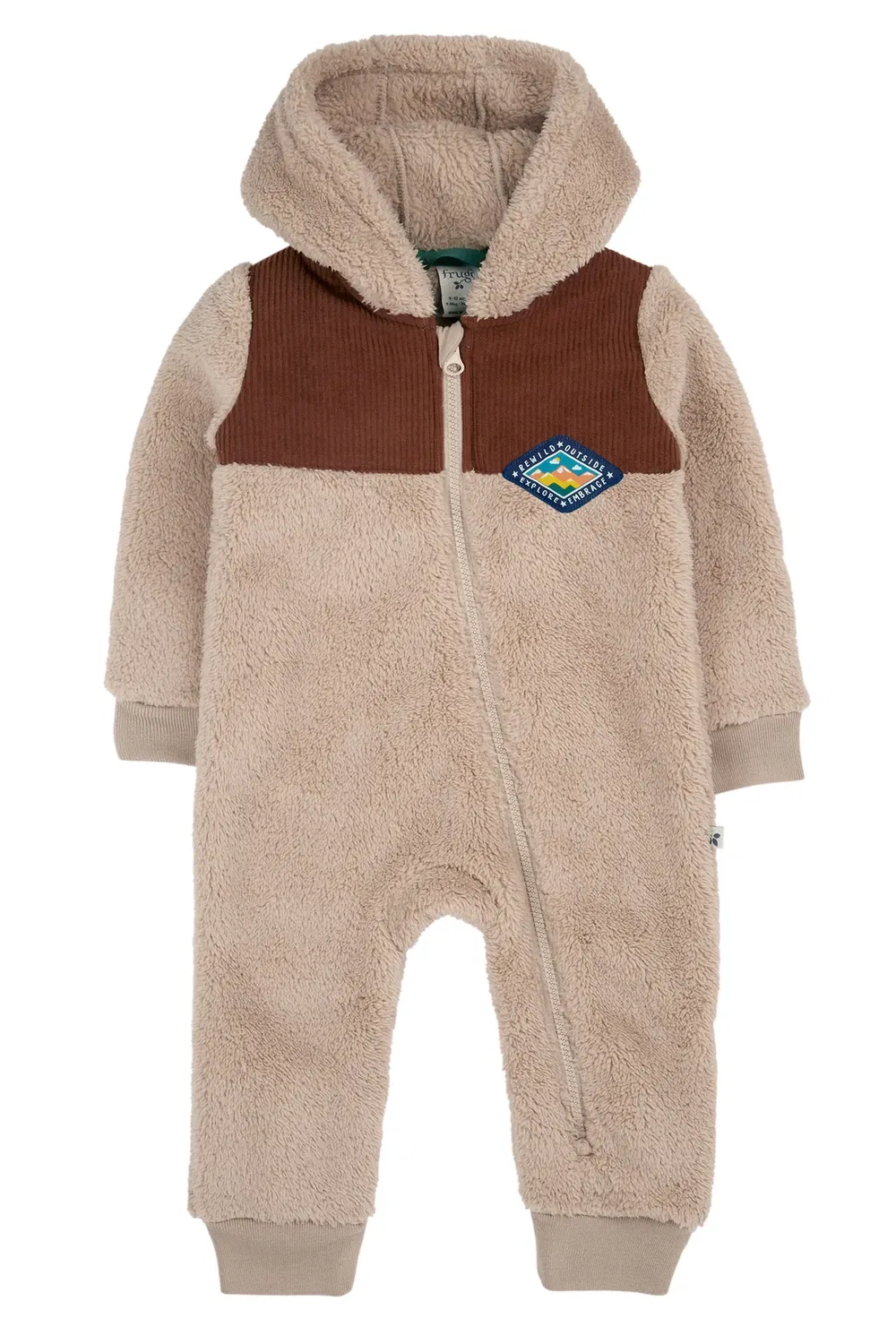 Детский комбинезон из вельвета Cord Ted Snuggle Suit Frugi, Brown