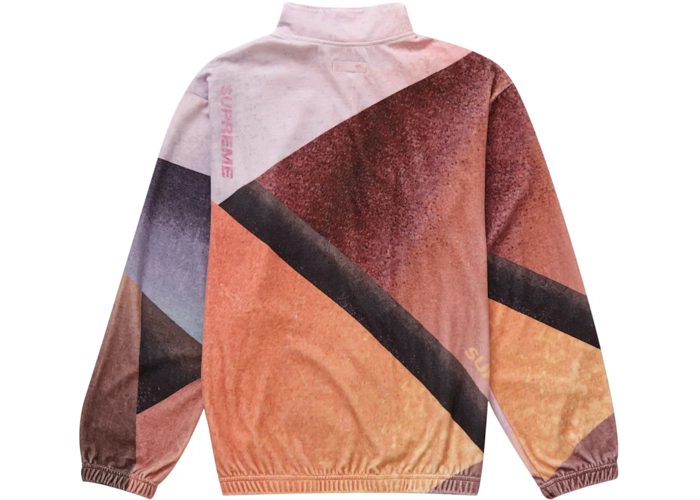 Мужская куртка с геометрическим принтом Supreme Geo Velour Track Jacket, Pink — фото 2