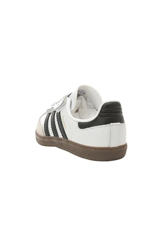 Детские кроссовки для девочек текстильные Samba OG CF EL C Adidas, White — фото 2