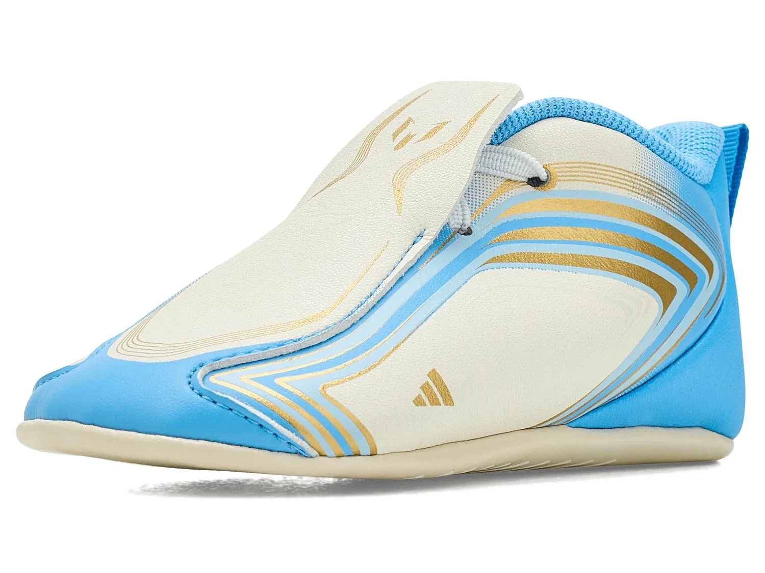 Детские бутсы F50 Messi Crib (для младенцев) Adidas Kids, Ivory/Semi Blue Burst/Icey Blue