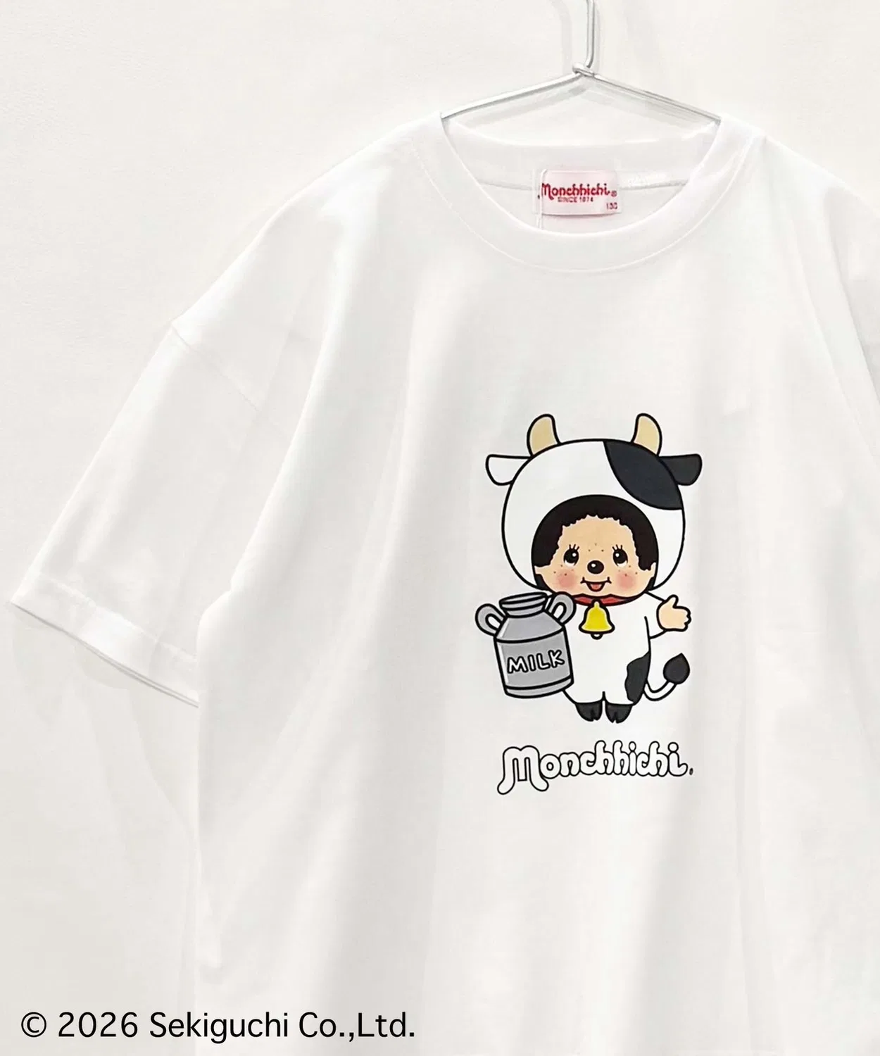 Детская футболка оверсайз с принтом Monchhichi THE CASUAL, Белый — фото 3