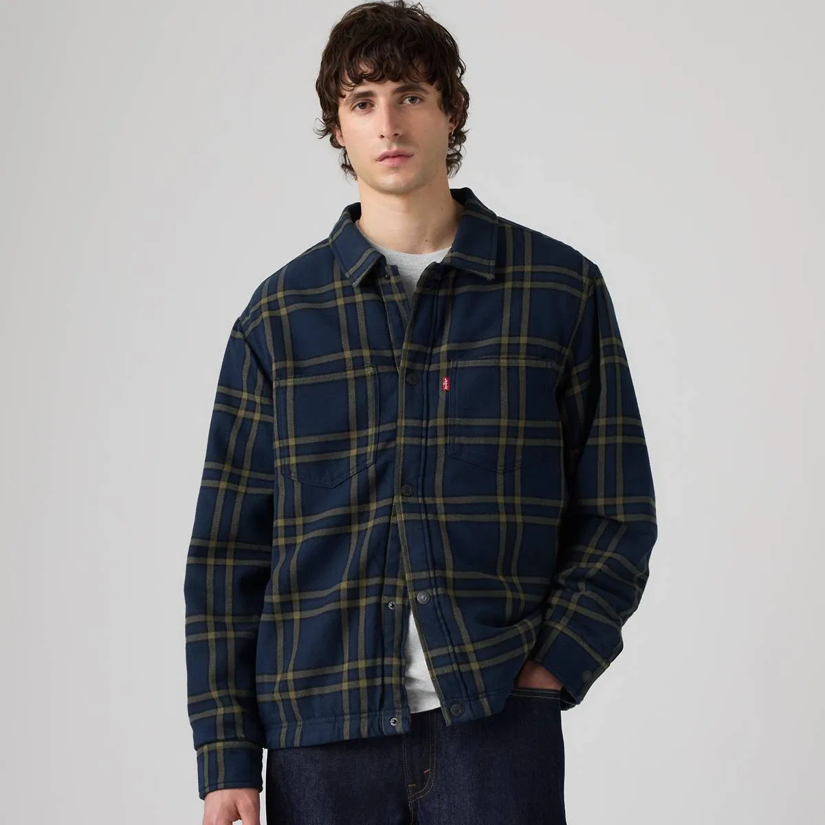 Рубашка Crowley Levi's, Colt Plaid Navy Blazer - Blue