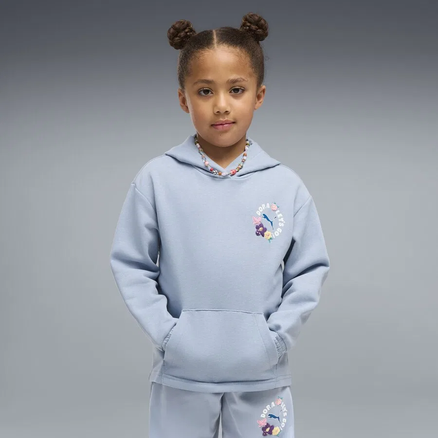 Толстовка PUMA светло-голубого цвета — фото 2