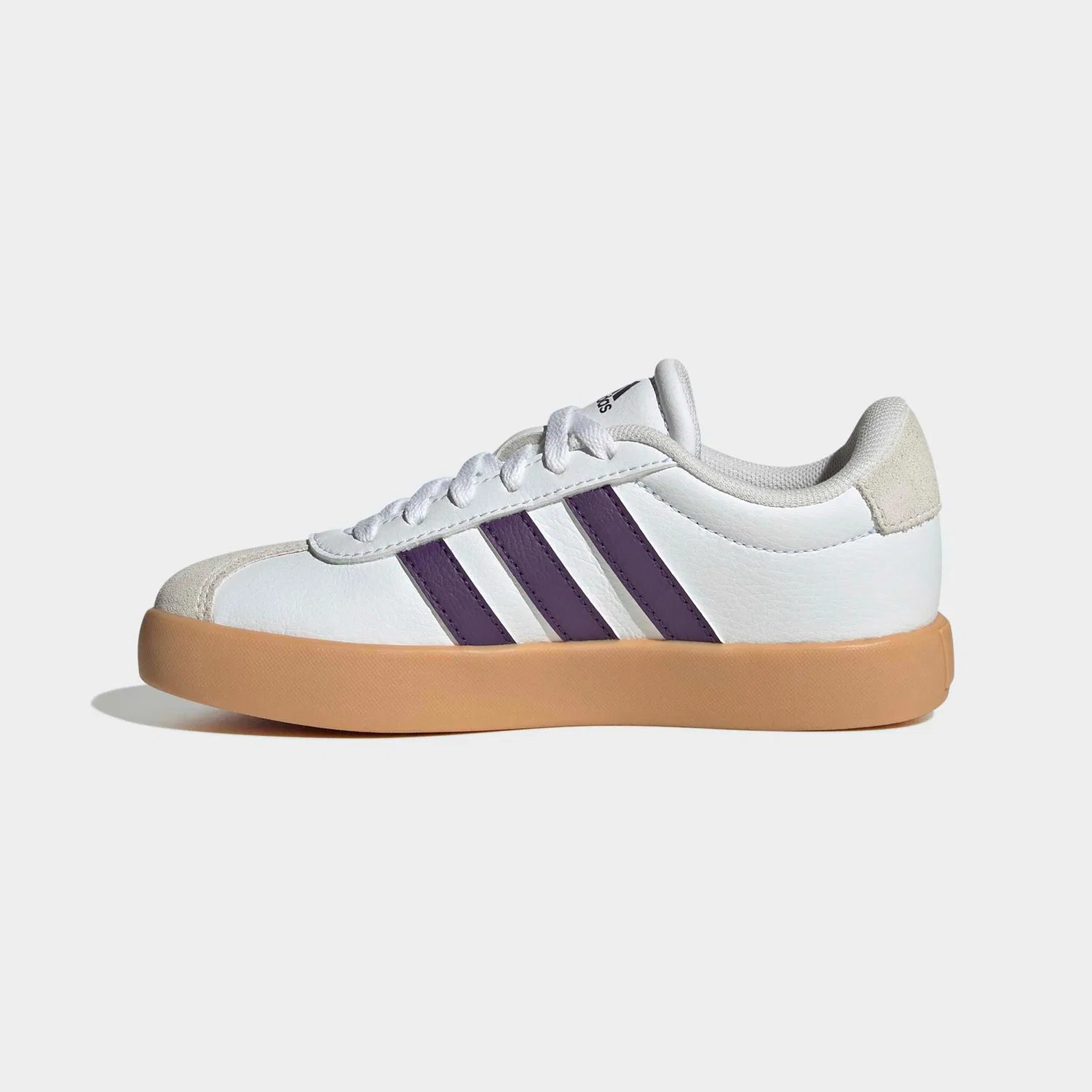 Детские кроссовки из замши с двойной подошвой Adidas Sportswear, Cloud White/Violet/Gum — фото 3