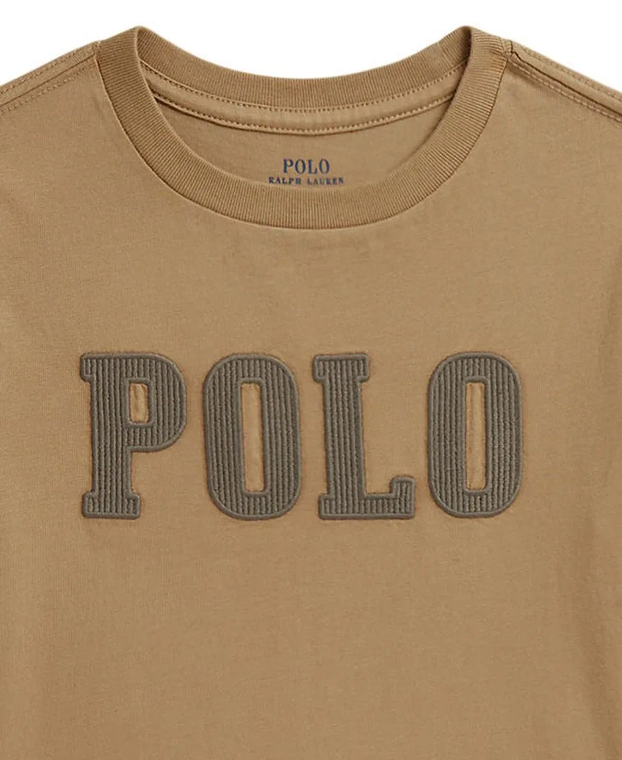 Футболка с коротким рукавом, с эмблемой Polo Polo Ralph Lauren, Camel — фото 3
