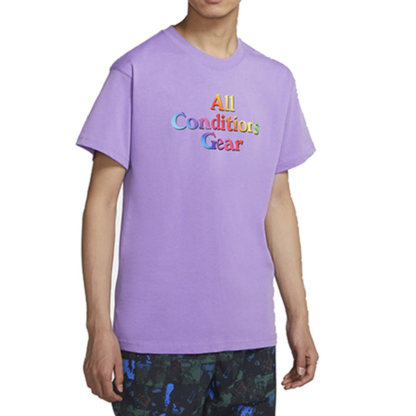 Футболка acg alphabet logo casual short sleeve couple style purple Nike, фиолетовый — фото 4