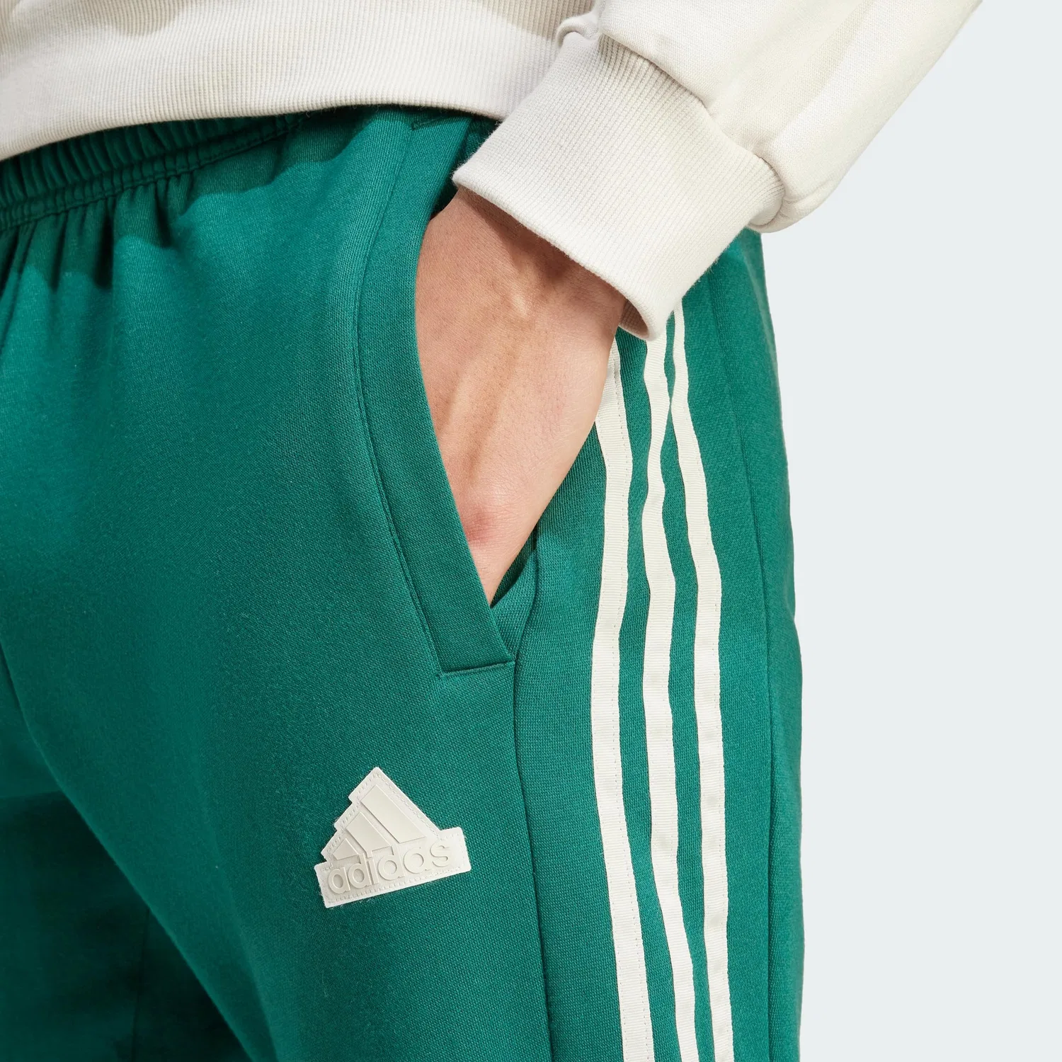 Мужской спортивный брюки с завязкой на поясе Macbook Pro Adidas, Collegiate Green Alumina — фото 2