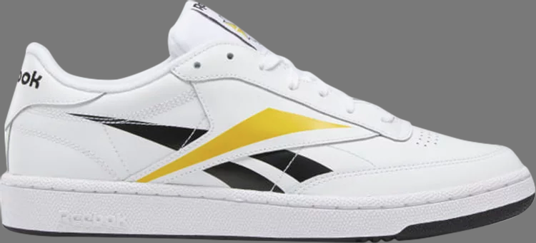 Кроссовки club c vector 'black toxic yellow' Reebok, белый - фото