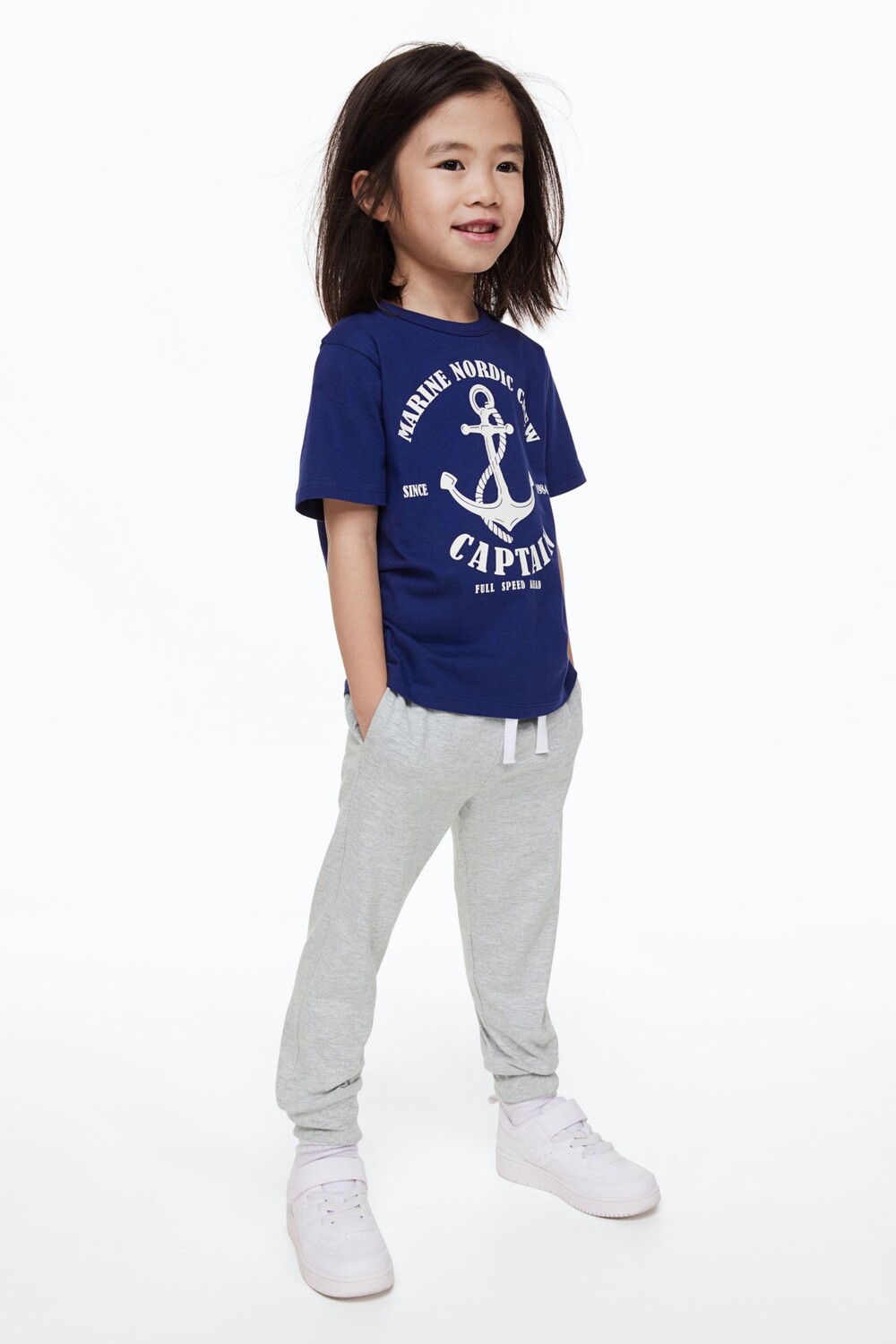 Брюки спортивные H&M Kids Jersey, светло-серый — фото 2