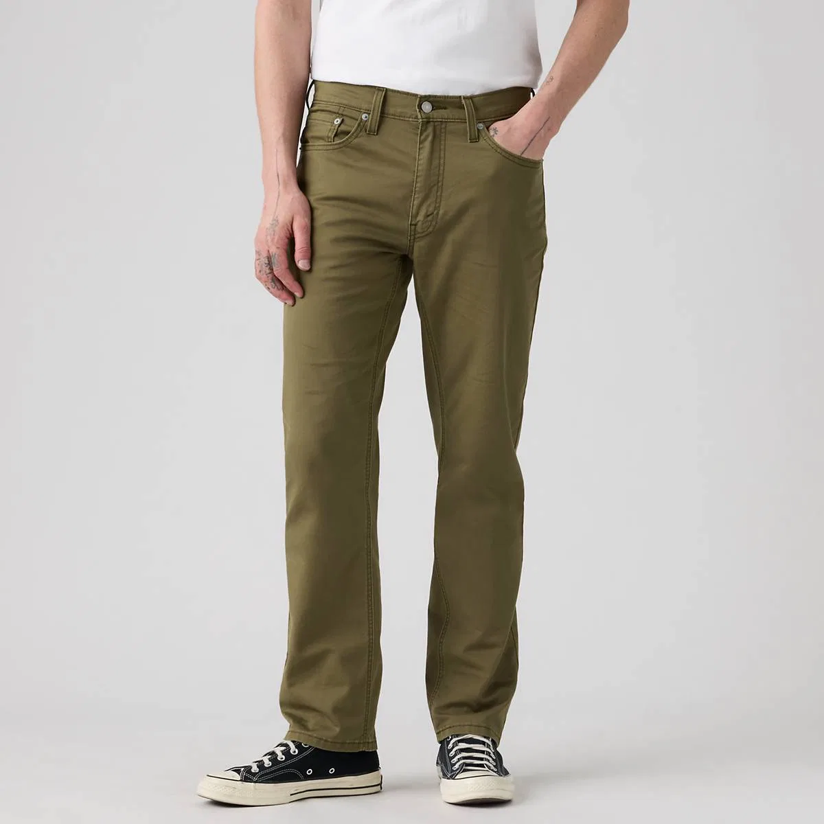 Мужские джинсы из саржевой ткани с зауженным кроем, модель 541 Levi's, Olive Night - Green — фото 2