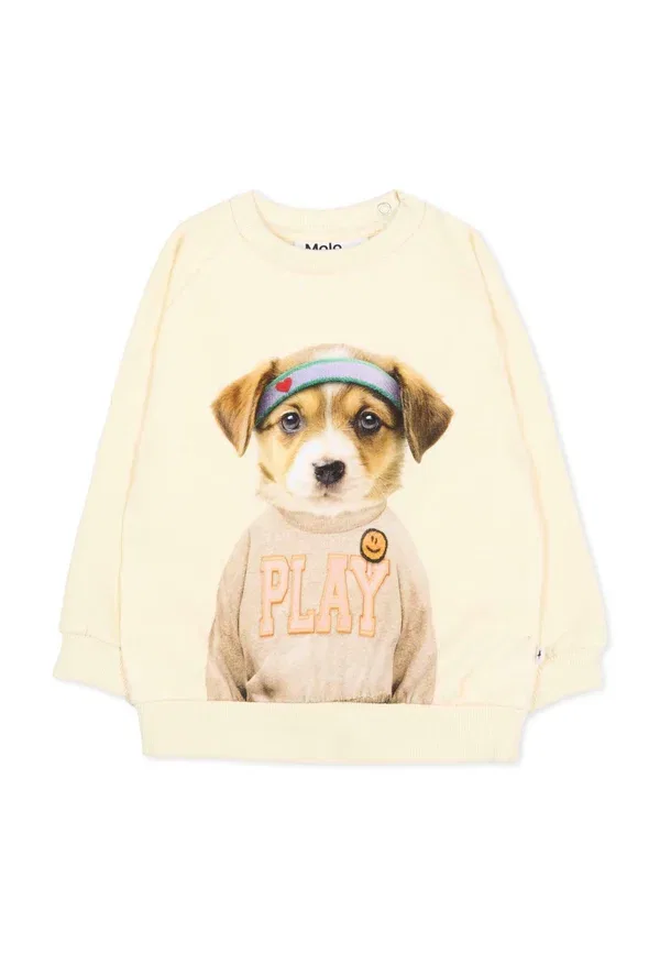 Толстовка с принтом Emoji Felpa Molo Ivory, слоновая кость