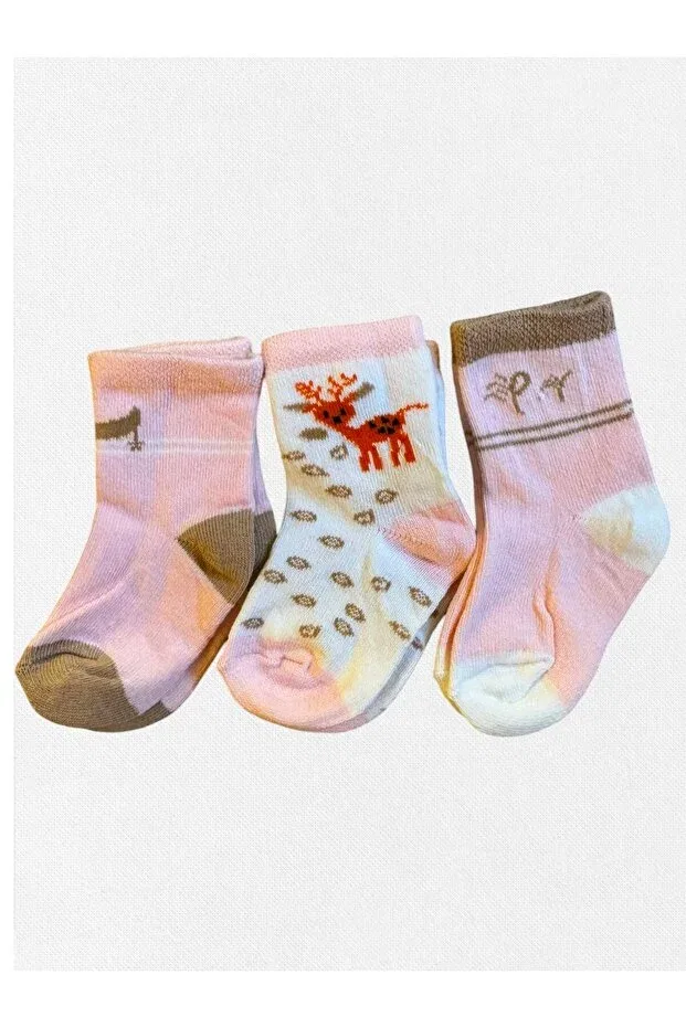 Детские носки для девочек хлопковые с принтом Fil Kids, Pink