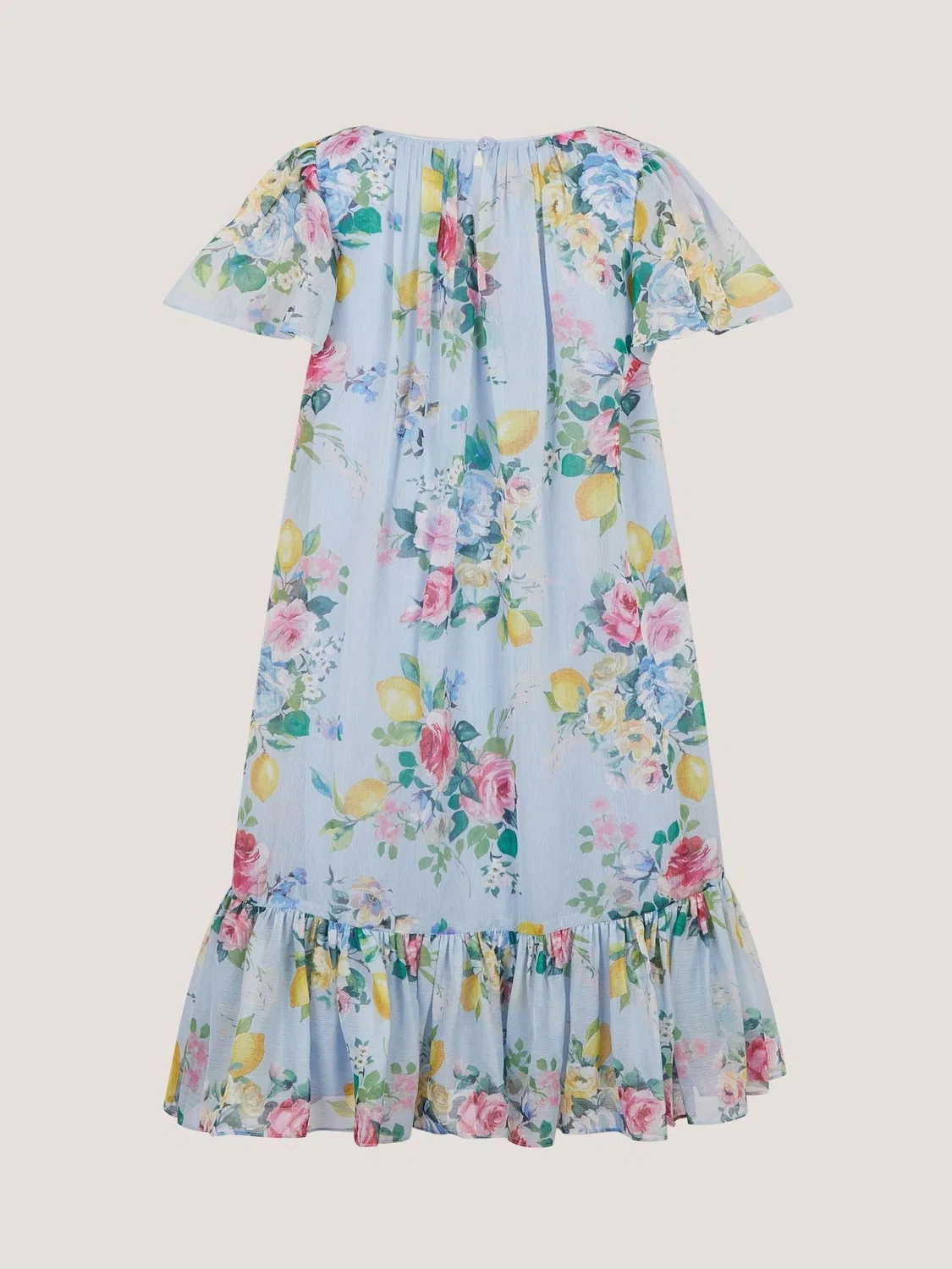 Платье Monsoon Blue Lemon Rose Print Party Dress, синий — фото 3