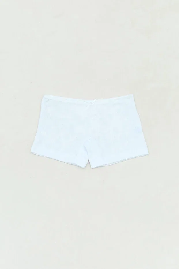 Детские боксеры для девочек с принтом Ribbed Bowknot Fulla Moda, Белый