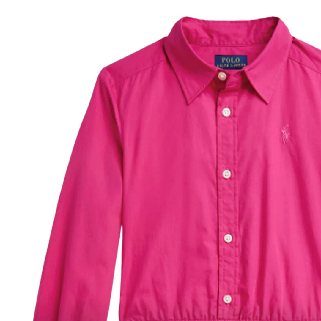 Детское платье для девочек с юбкой миди Polo Ralph Lauren, Pink — фото 4