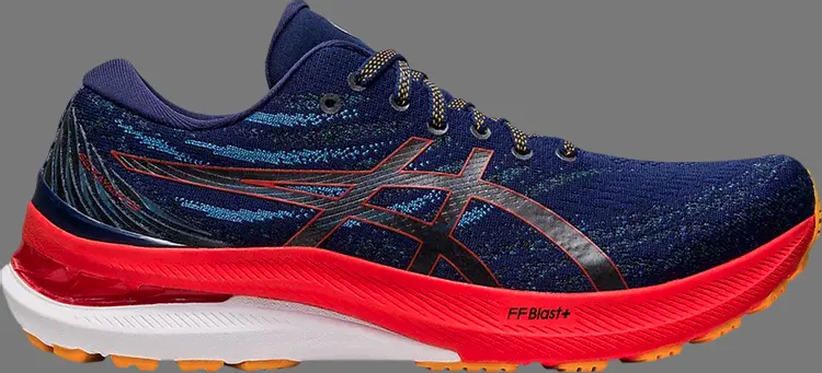 

Кроссовки gel kayano 29 4e wide 'deep ocean cherry tomato' Asics, синий