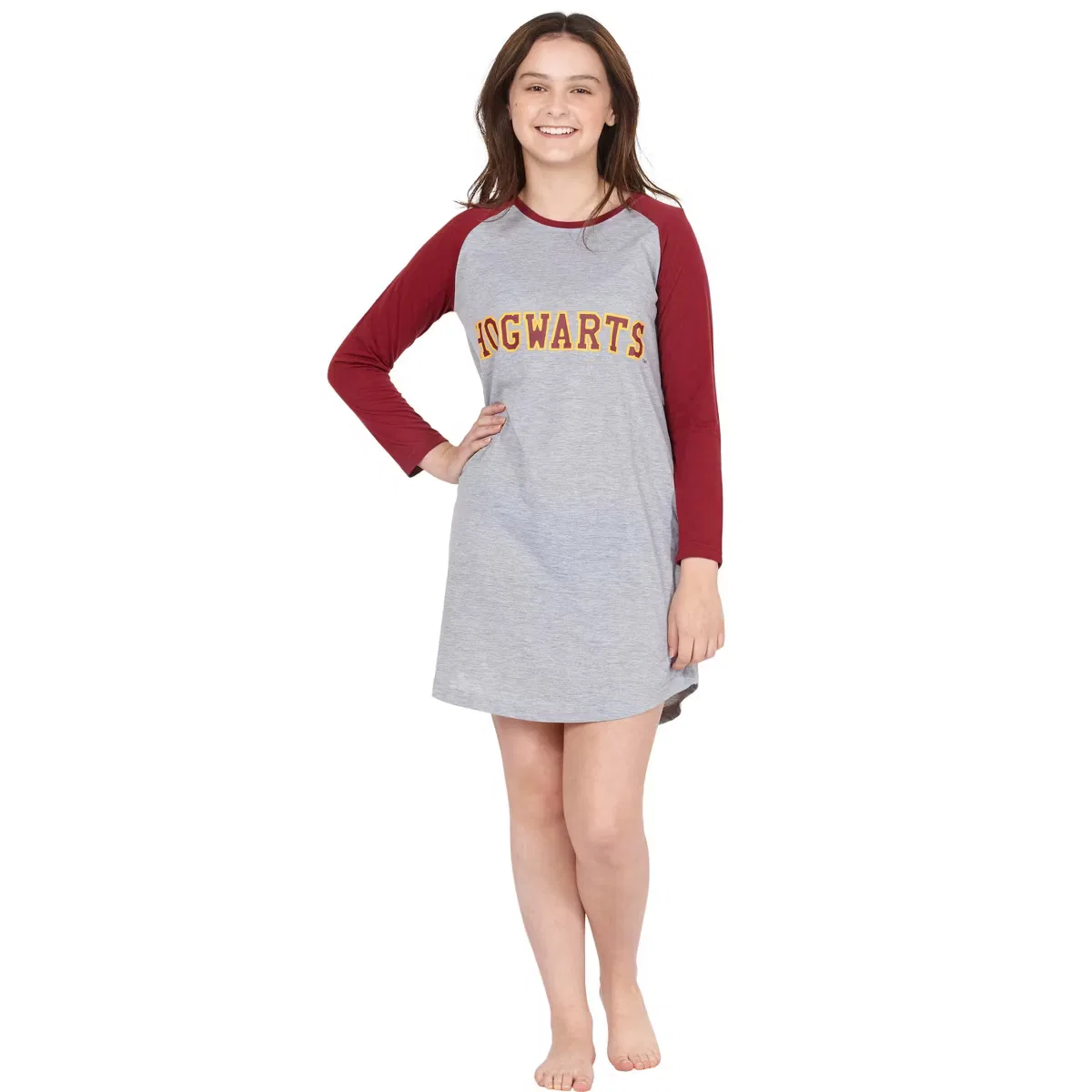 Ночная рубашка с длинным рукавом Hogwarts Harry Potter, Grey