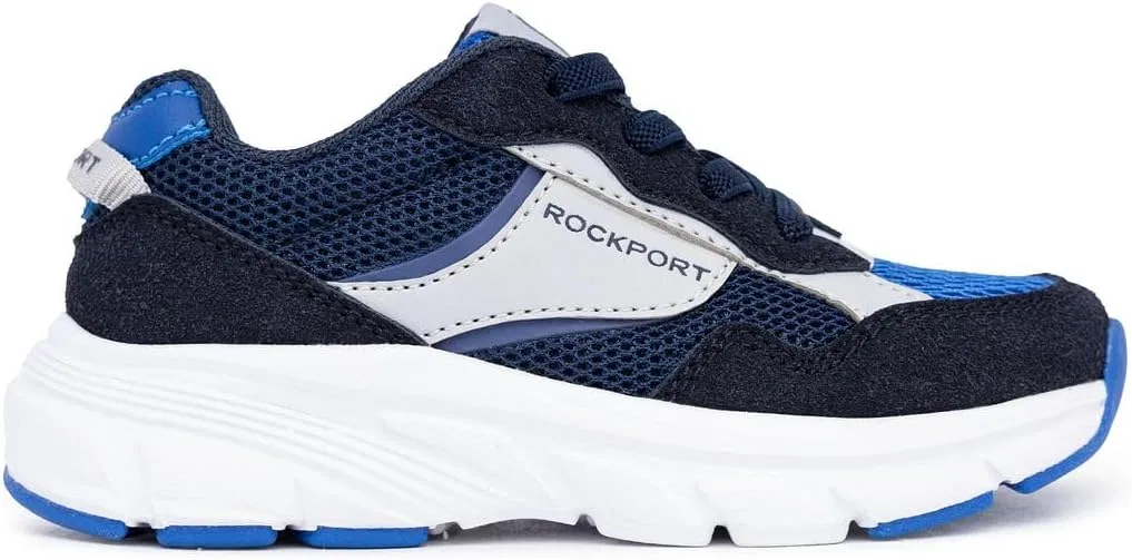 Детские кроссовки для мальчиков с шнуровкой-резинкой Rockport, Navy Cobalt — фото 2