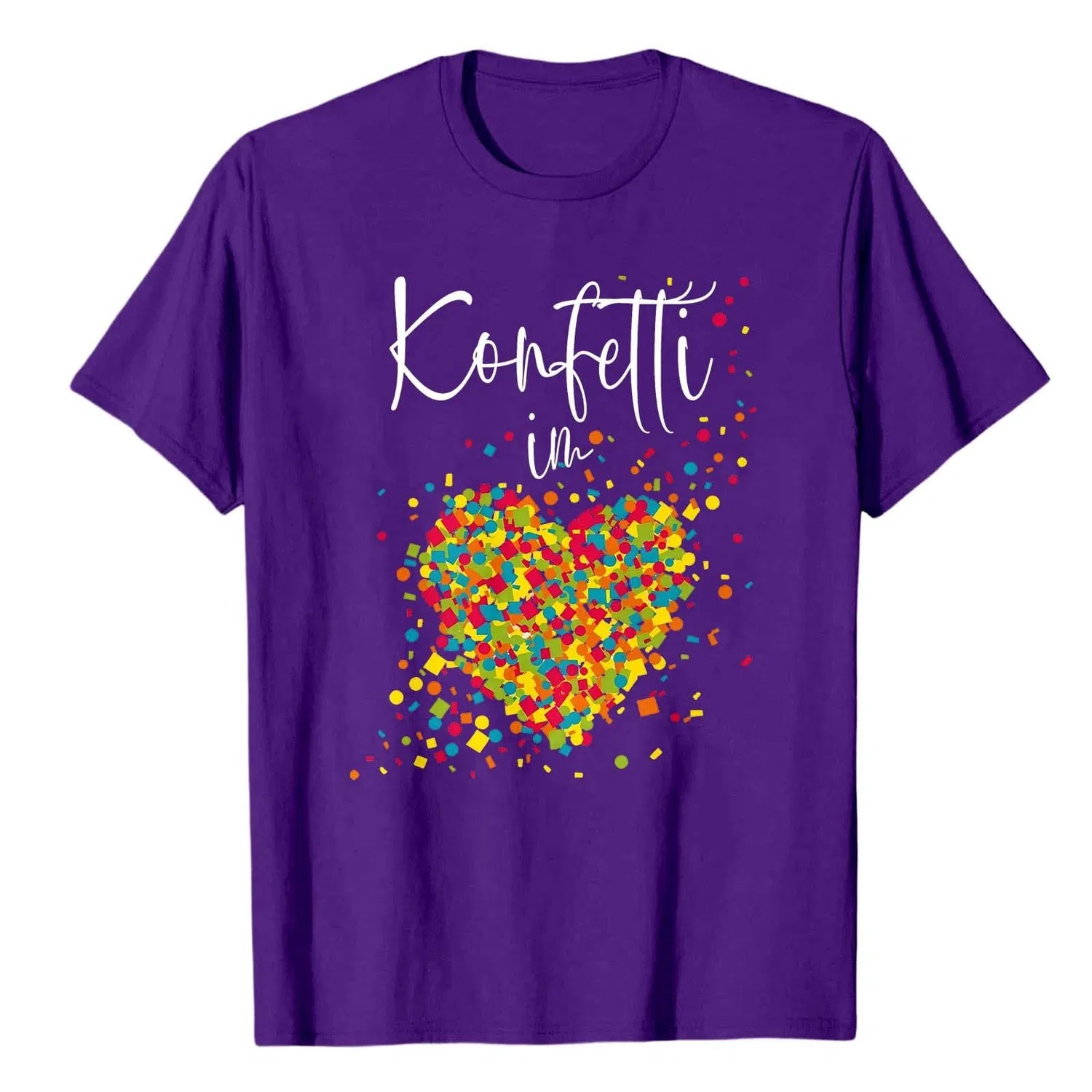 Женская футболка с принтом Confetti Heart Print, Viola-c — фото 3