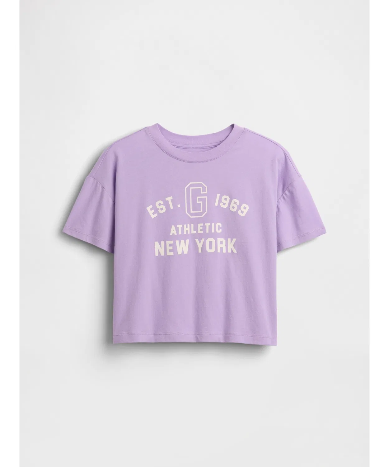 Детская футболка оверсайз с принтом GAP Logo Purple — фото 3