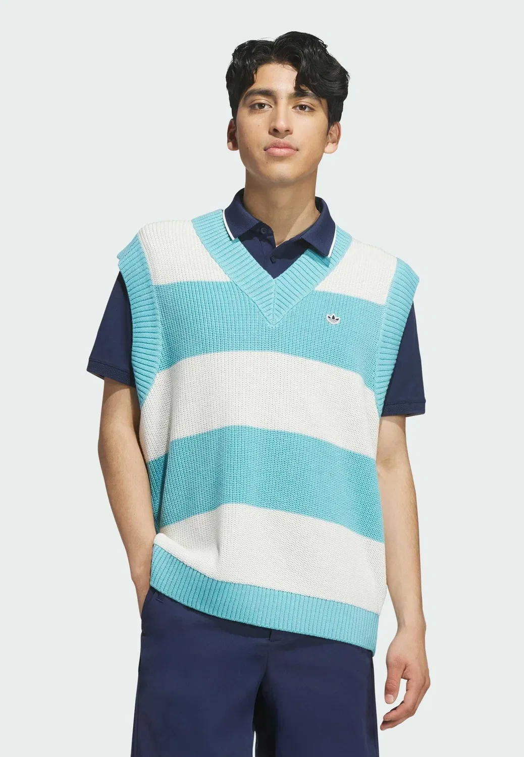 Оригинальный свободный жилет-джемпер Adidas Performance, Light Aqua Chalk White