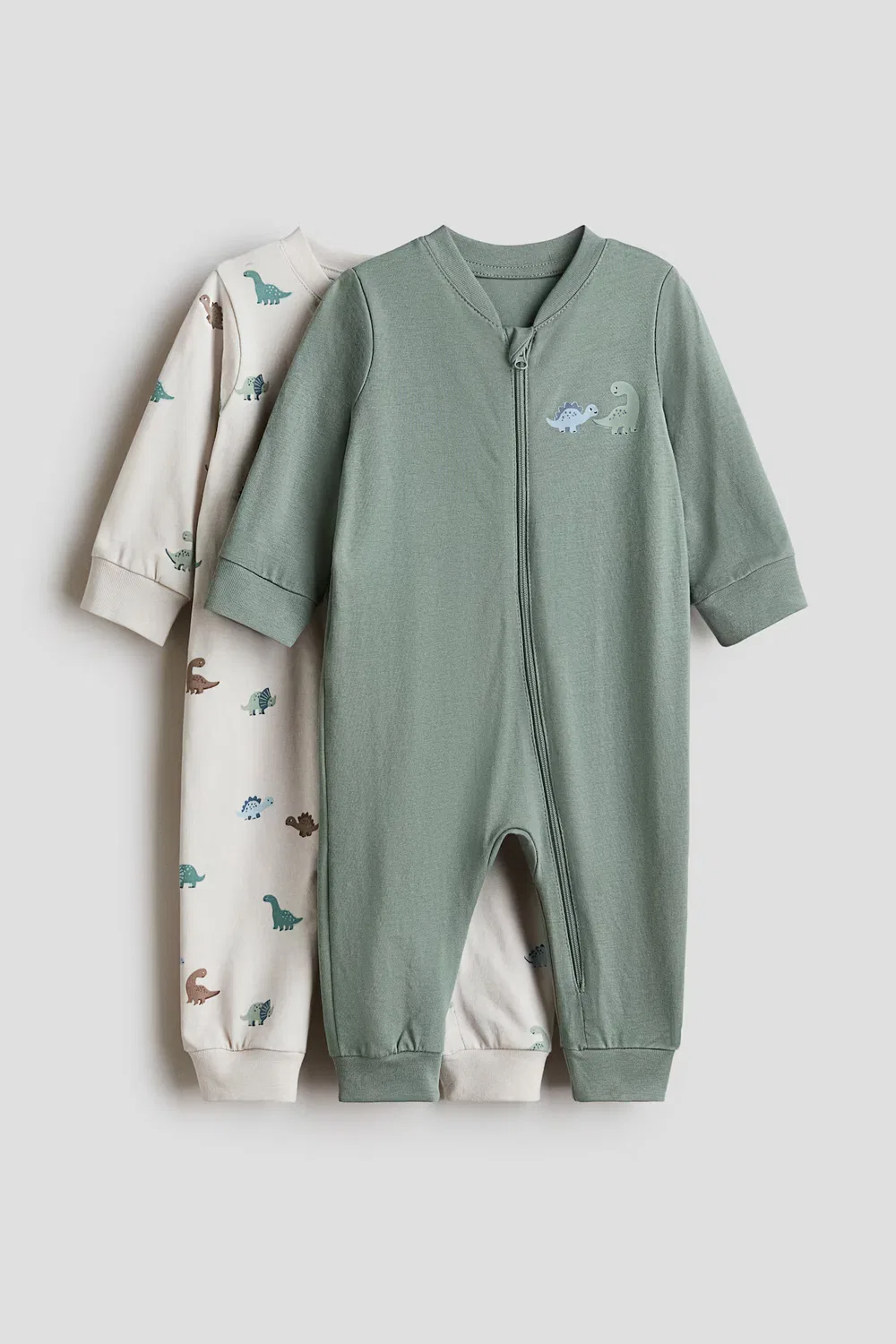 Комплект из двух пижам с принтом H&M, Khakigrün/Dinosaurier
